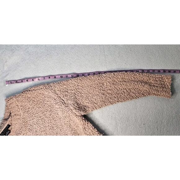 SOCIAL STANDARD By Sanctuary Sz L Pink Blush Knot Sweater Cozy Roundneck - Picture 6 of 6